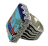 Southwestern Multicolor And Sterling Silver Ring Size 6-1/2 YX76202